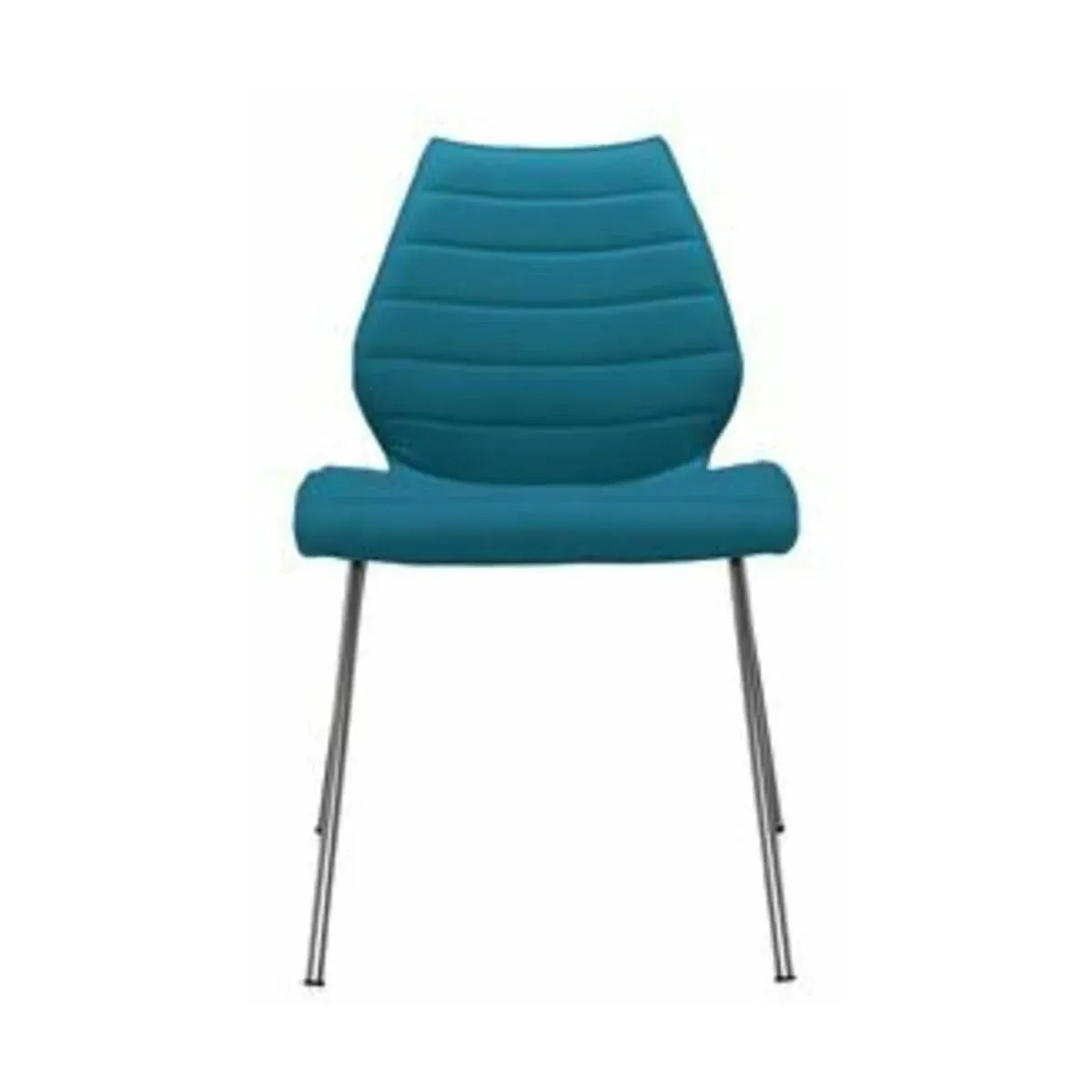 Chaise rembourrée bleue pétrole Maui Soft - Kartell