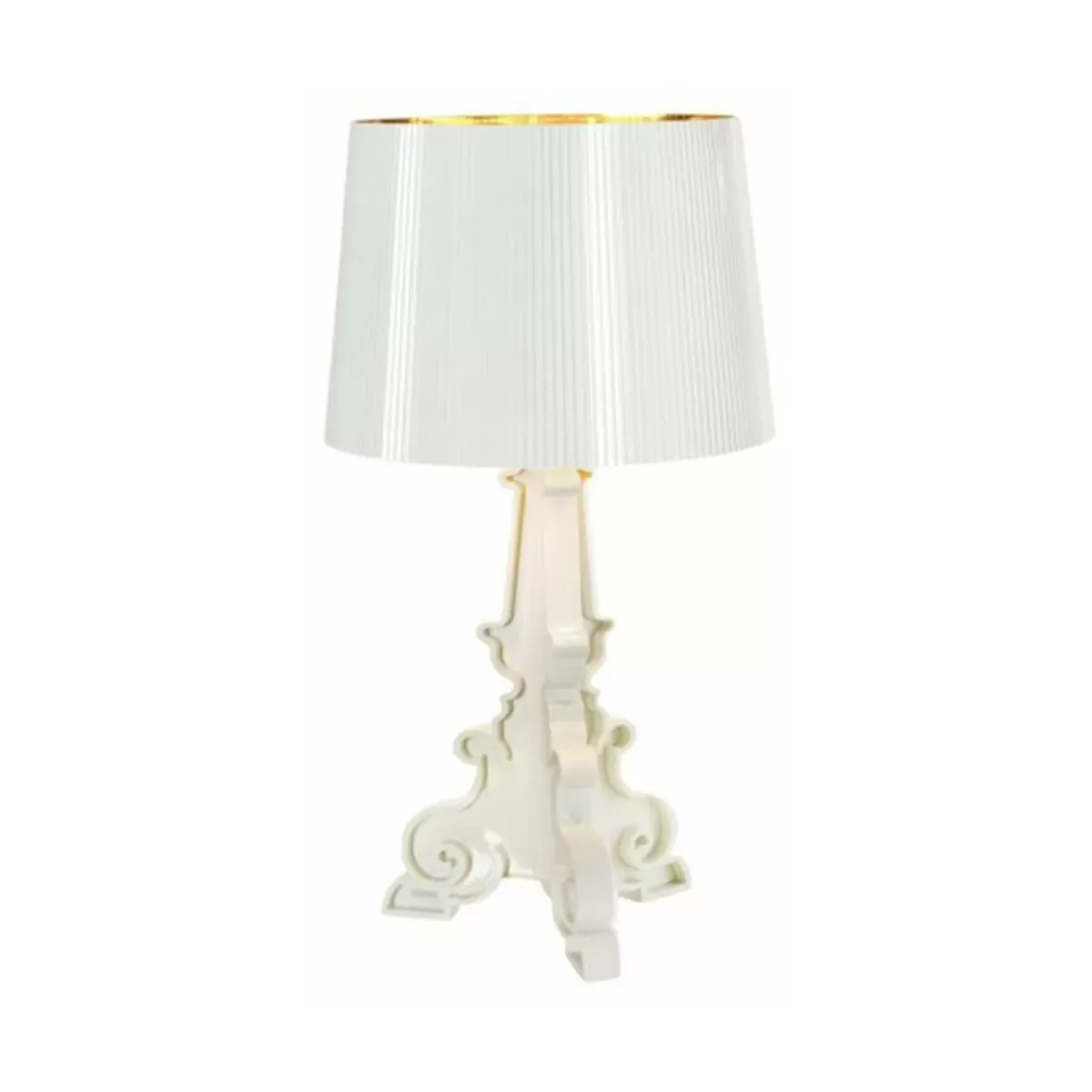 Lampe à hauteur réglable blanche et dorée Bourgie - Kartell