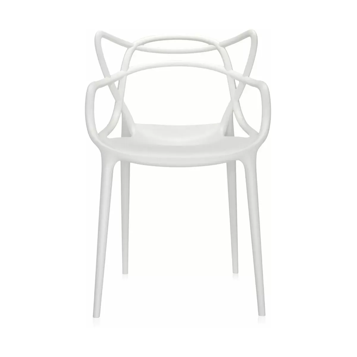 Chaise avec accoudoirs blanche Masters - Kartell