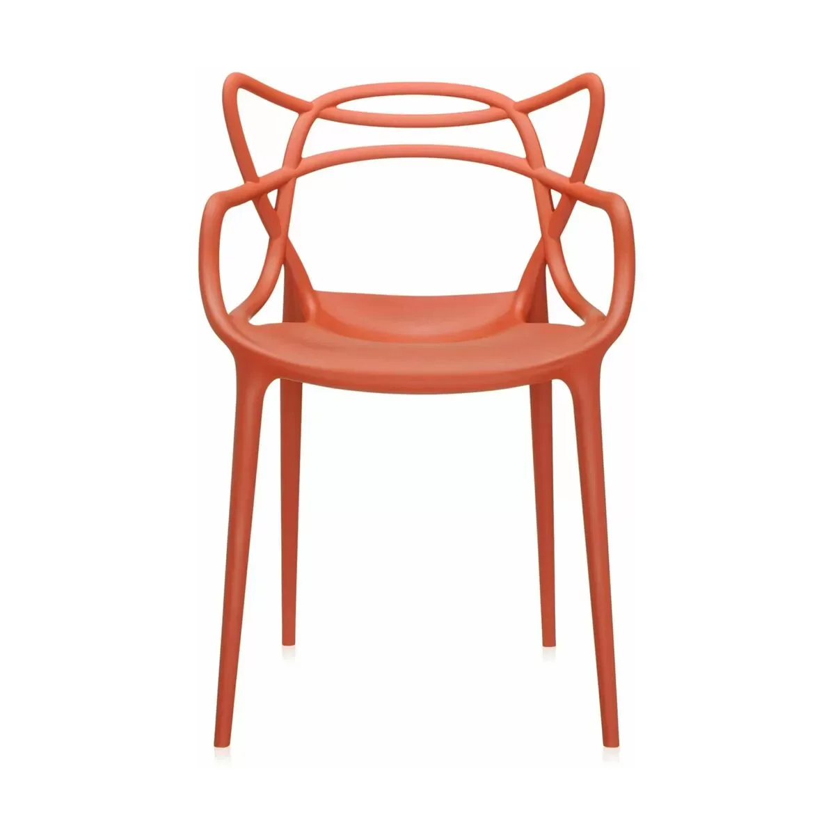 Chaise avec accoudoirs rouge Masters - Kartell