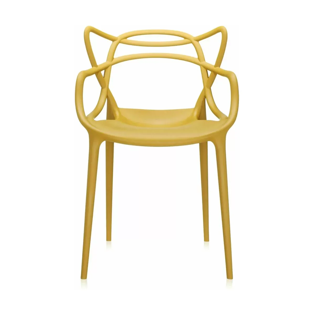 Chaise avec accoudoirs jaune Masters - Kartell