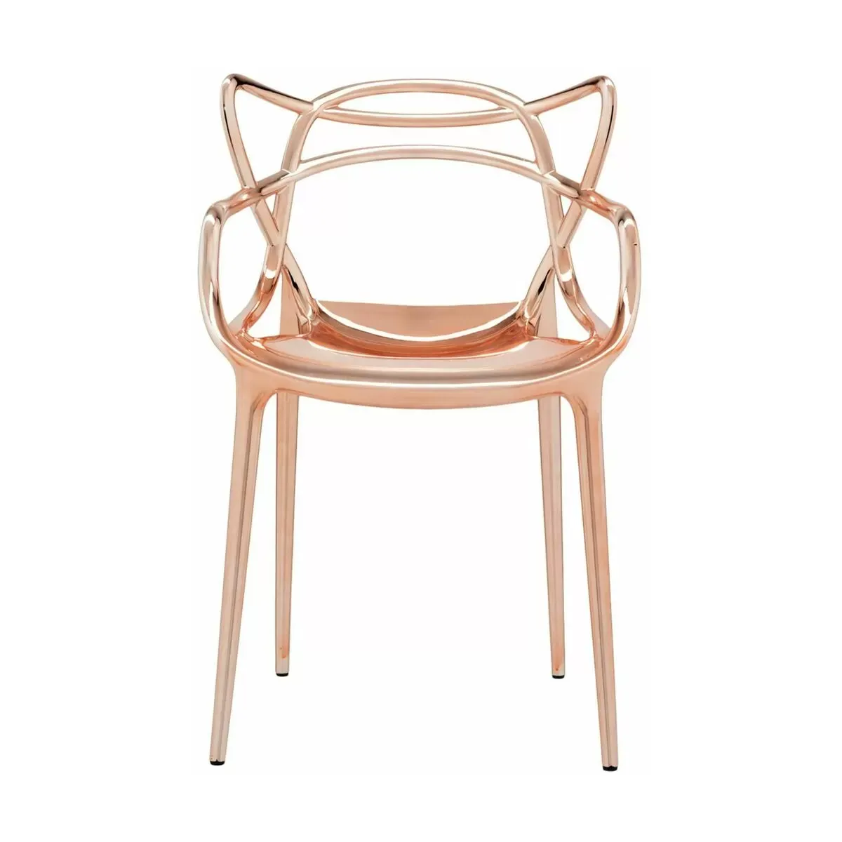 Chaise avec accoudoirs cuivrée Masters - Kartell
