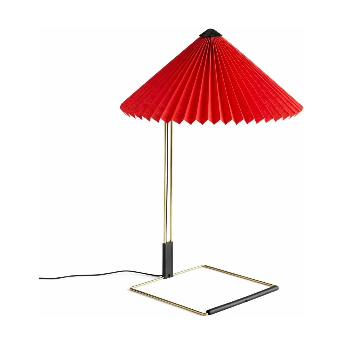 Lampe de table rouge et laiton Matin - HAY