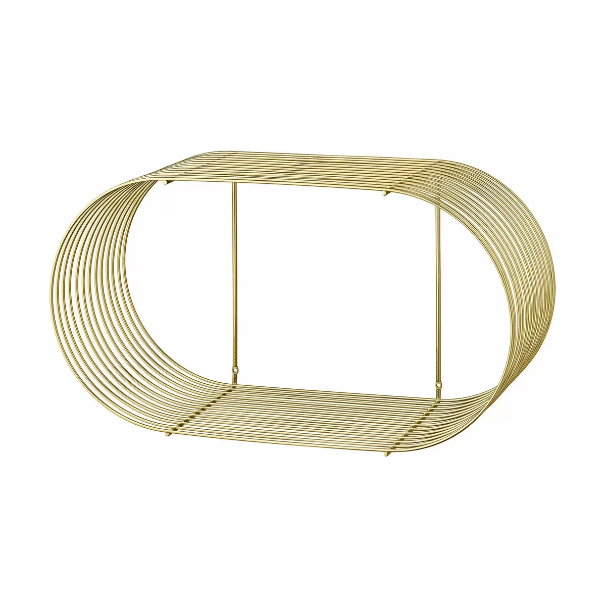 Etagère dorée en métal Curva - AYTM