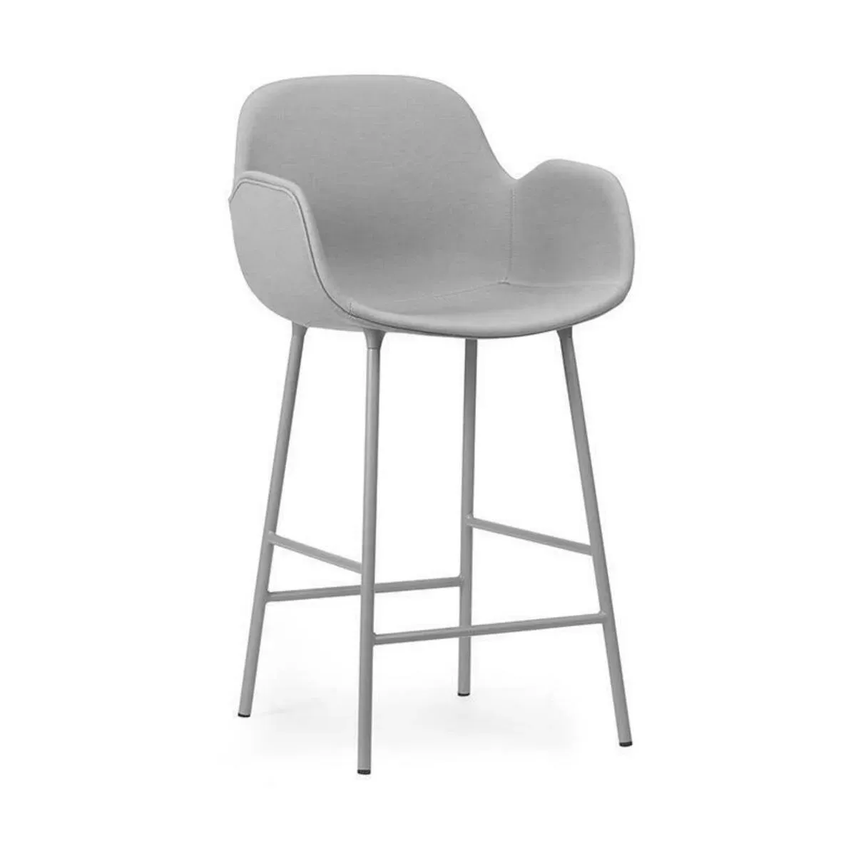 Chaise de bar avec accoudoirs en acier et pp noir 75 cm Form - Normann Copenhagen