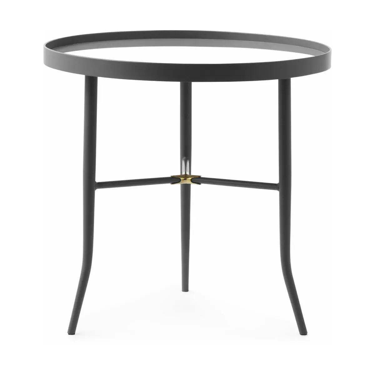 Table d'appoint grise en verre et acier Lug Grey - Normann Copenhagen