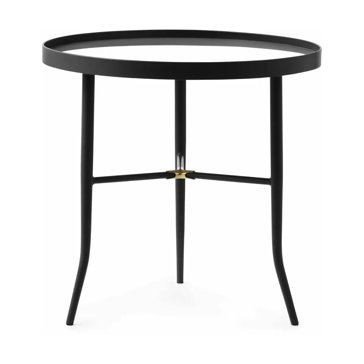 Table d'appoint noire en verre et acier Lug noir - Normann Copenhagen