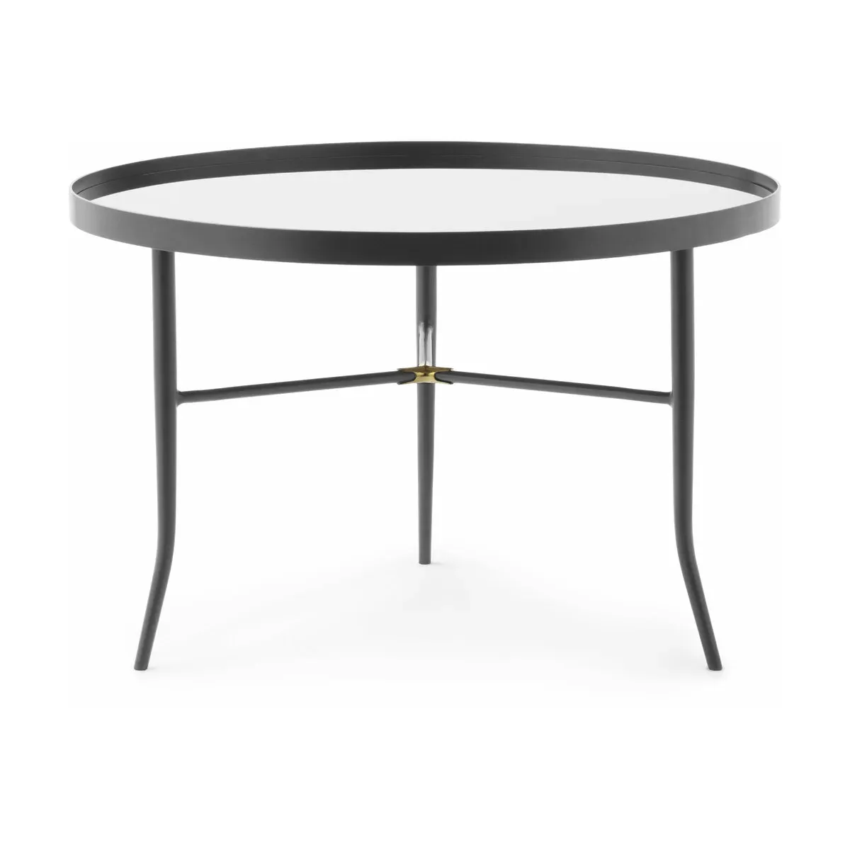 Table basse grise en verre et acier Lug Grey - Normann Copenhagen