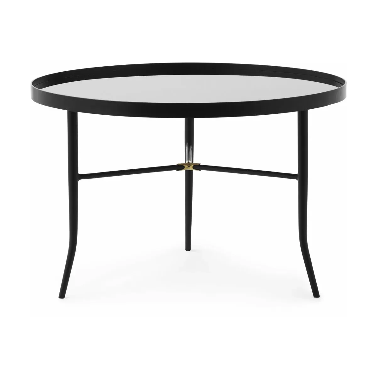 Table basse noire en verre et acier Lug noir - Normann Copenhagen