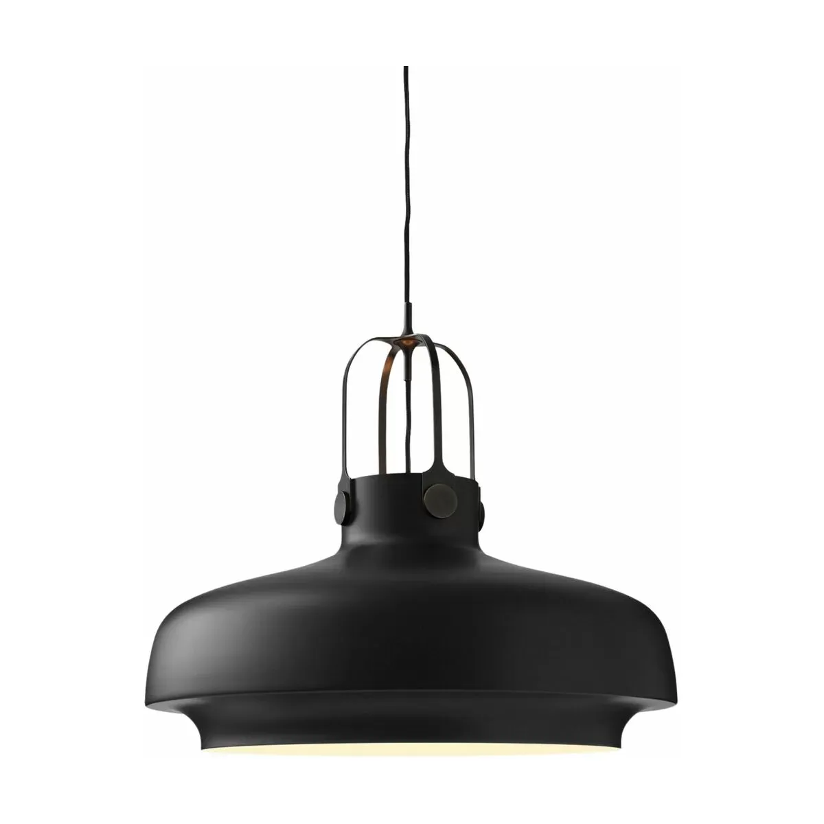 Suspension en verre opale noir Copenhagen SC8 - &tradition