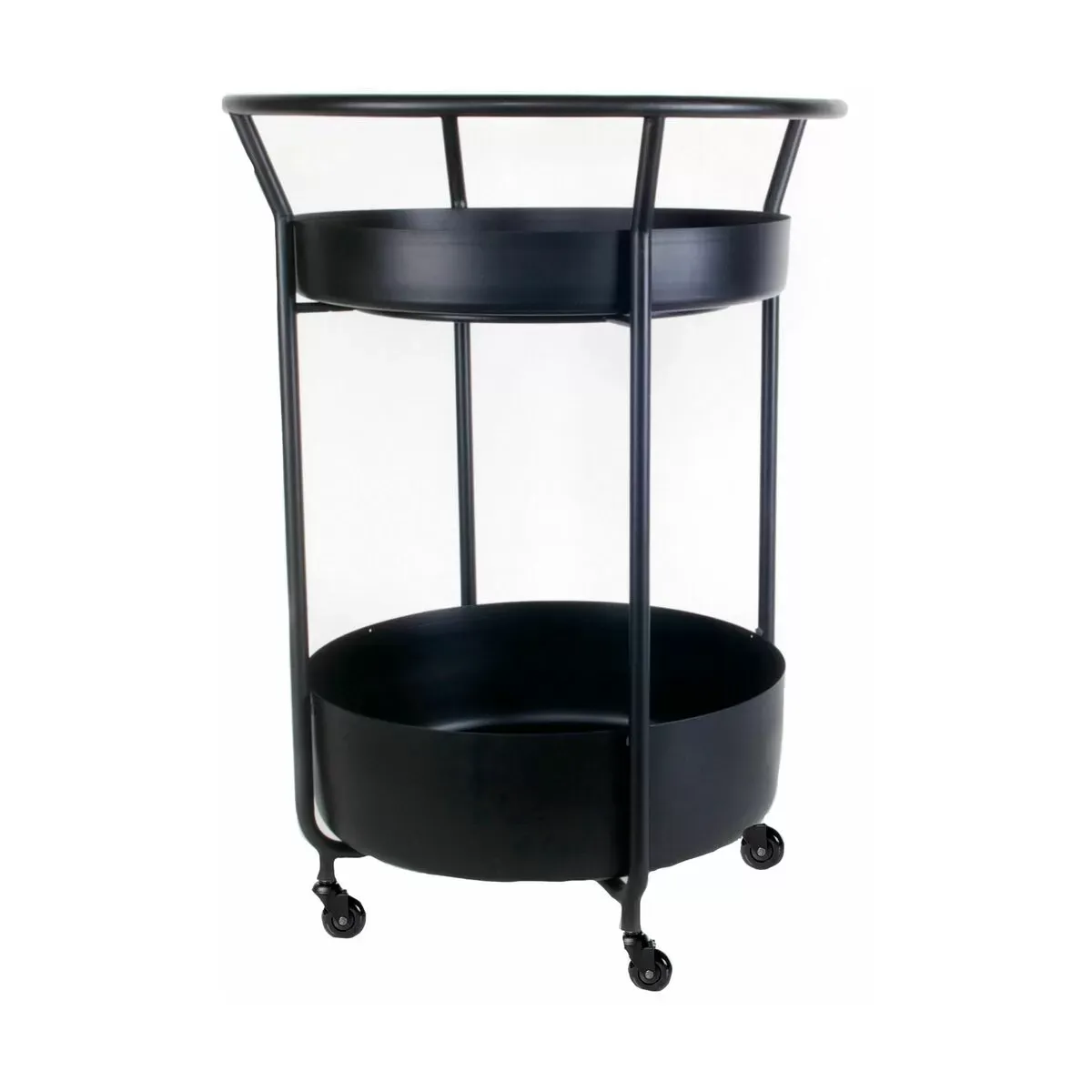 Chariot de bar en acier noir Corona - XLBoom