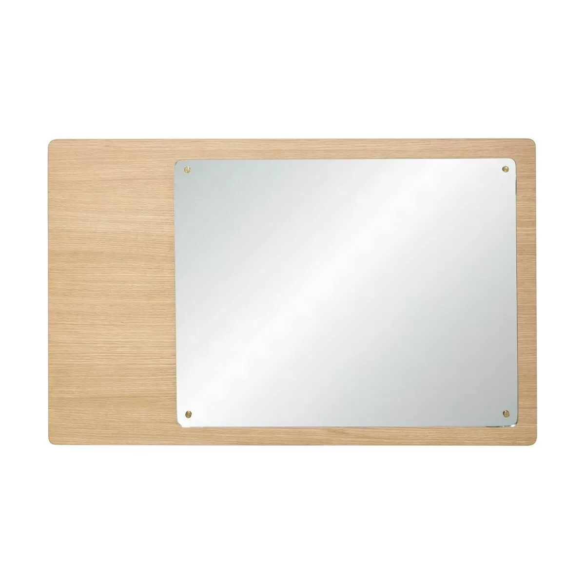 Miroir mural avec tableau d'affiche en chêne - Hübsch