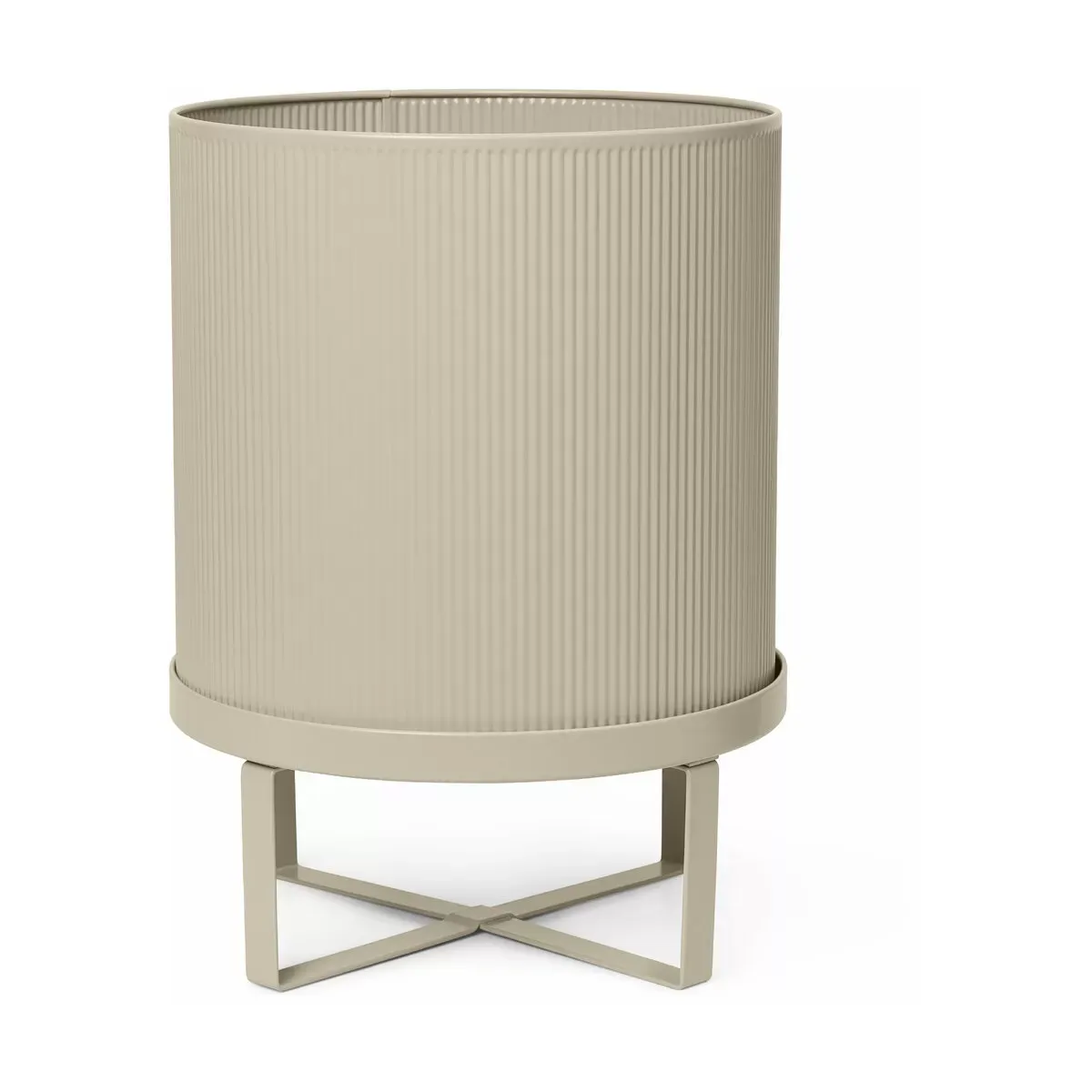 Grand cache-pot en acier beige Bau Pot - Ferm Living