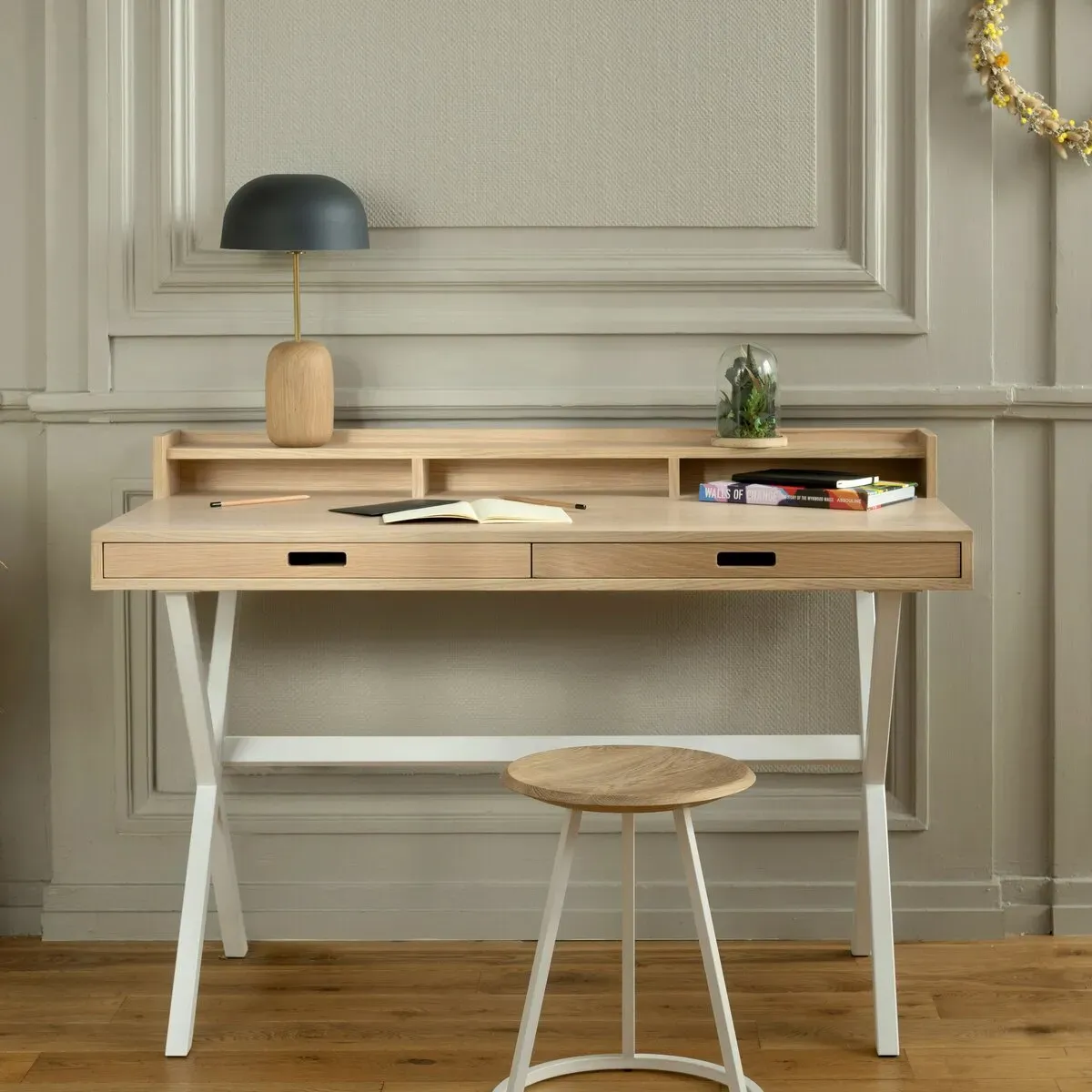 Secrétaire en chêne blanc Hyppolite - Hartô