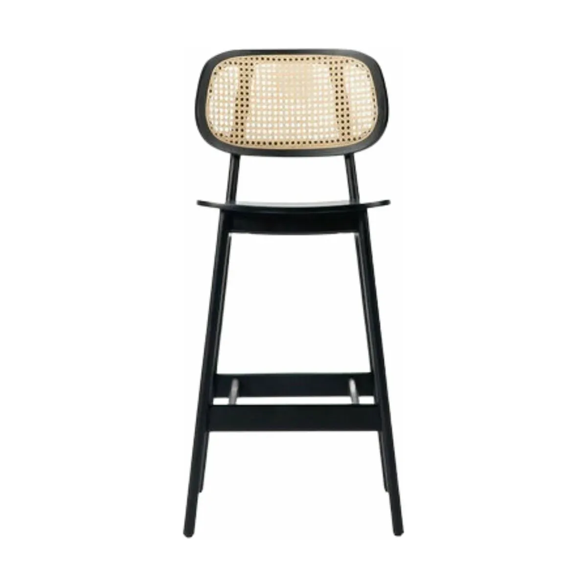 Chaise de bar en cannage et chêne noir 100 cm Titus - Vincent Sheppard