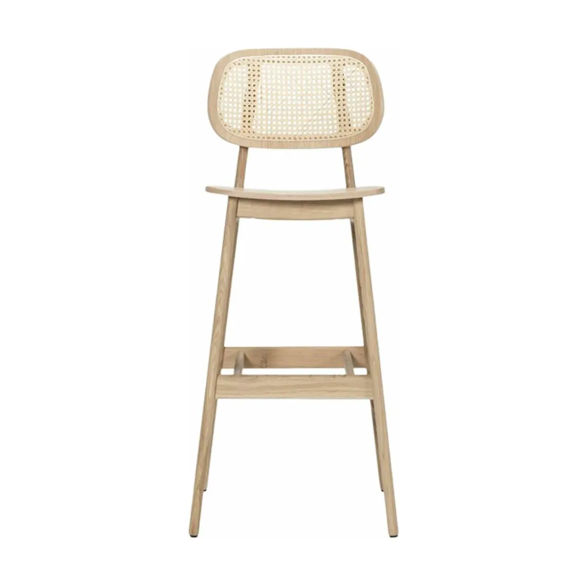 Chaise de bar en cannage et chêne naturel 110 cm Titus - Vincent Sheppard
