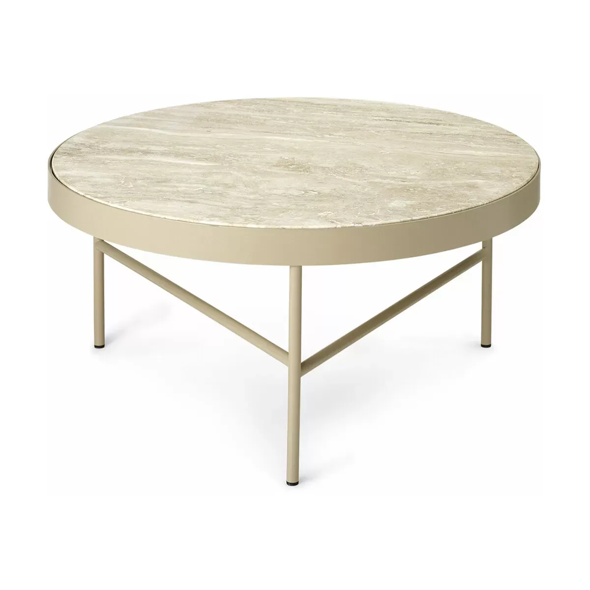 Table basse en travertin et acier 70 cm Cashmere - Ferm Living