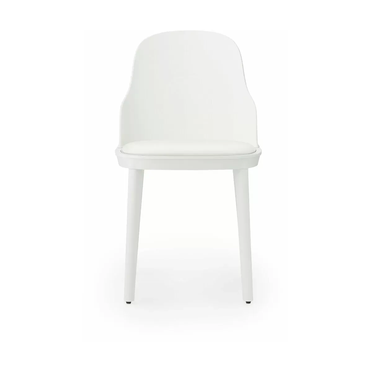 Chaise en polypropylène à l'assise en cuir blanc Allez blanc - Normann Copenhagen