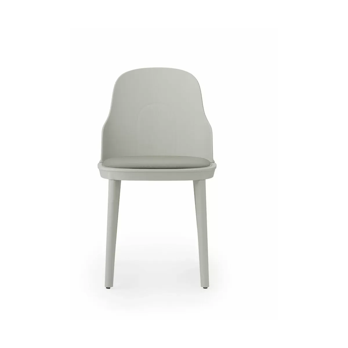 Chaise en polypropylène à l'assise en tissu canvas gris chaud Allez Warm Grey - Norma