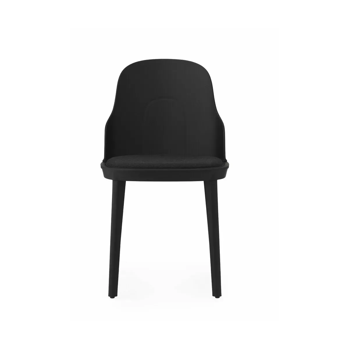 Chaise en polypropylène à l'assise en tissu MLF noir Allez noir - Normann Copenhagen