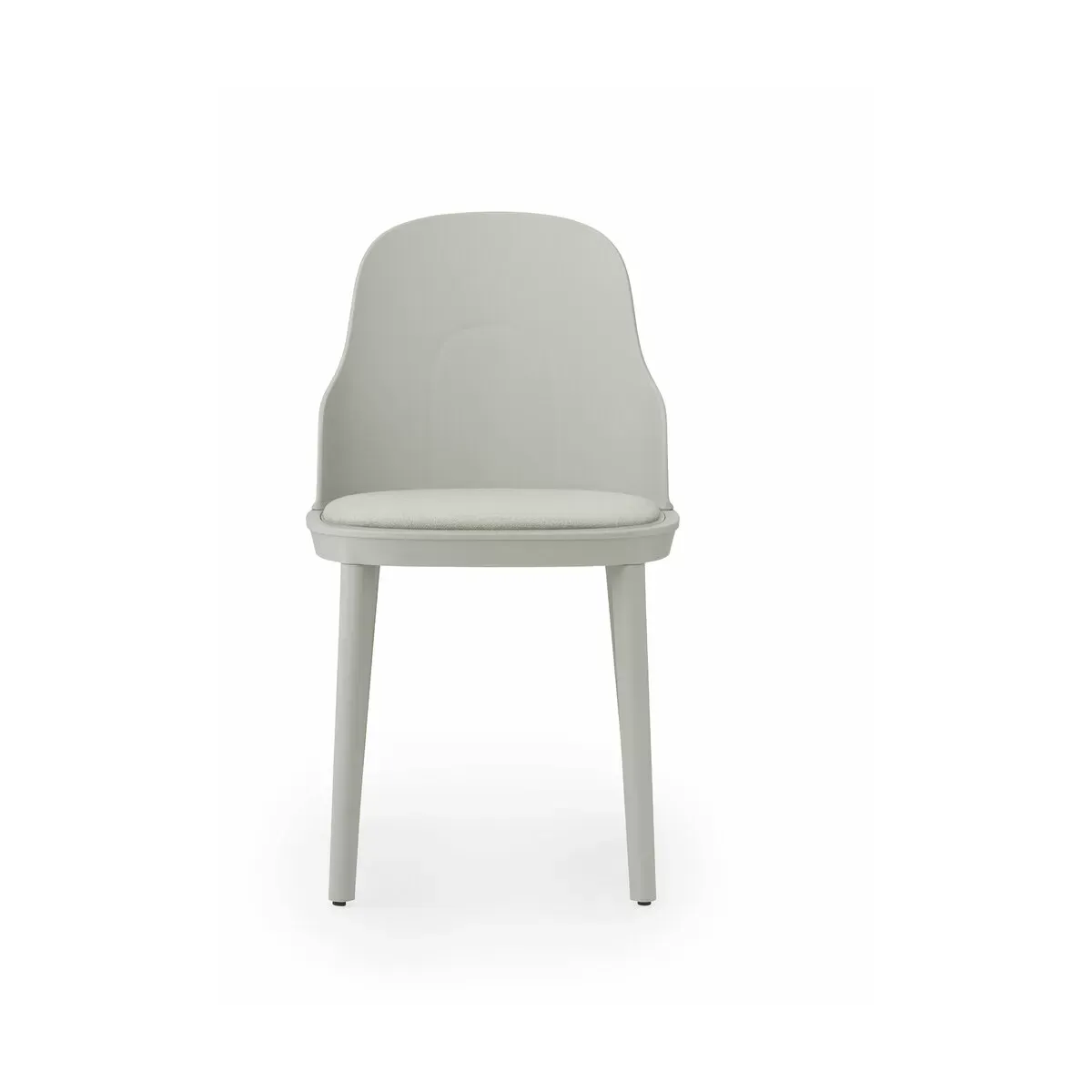 Chaise en polypropylène à l'assise en tissu MLF gris chaud Allez Warm Grey - Normann
