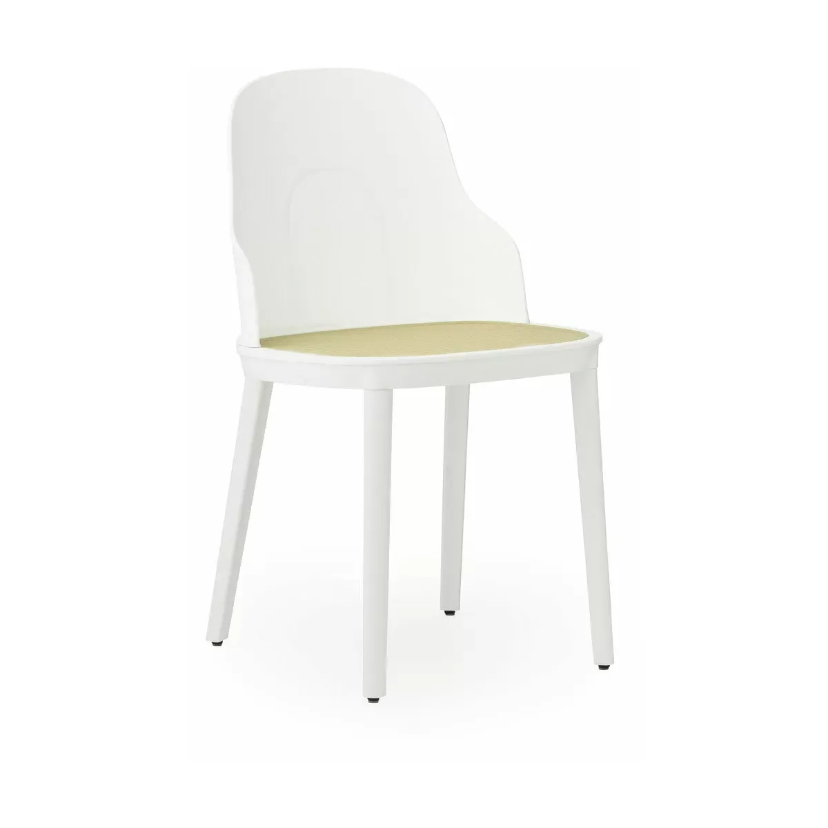 Chaise blanche en polypropylène à l'assise cannage moulé Allez blanc - Normann Copenh