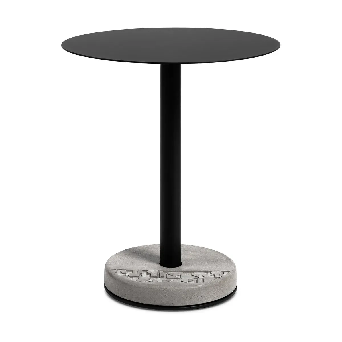 Table de bistro ronde noire Donut - Lyon Béton