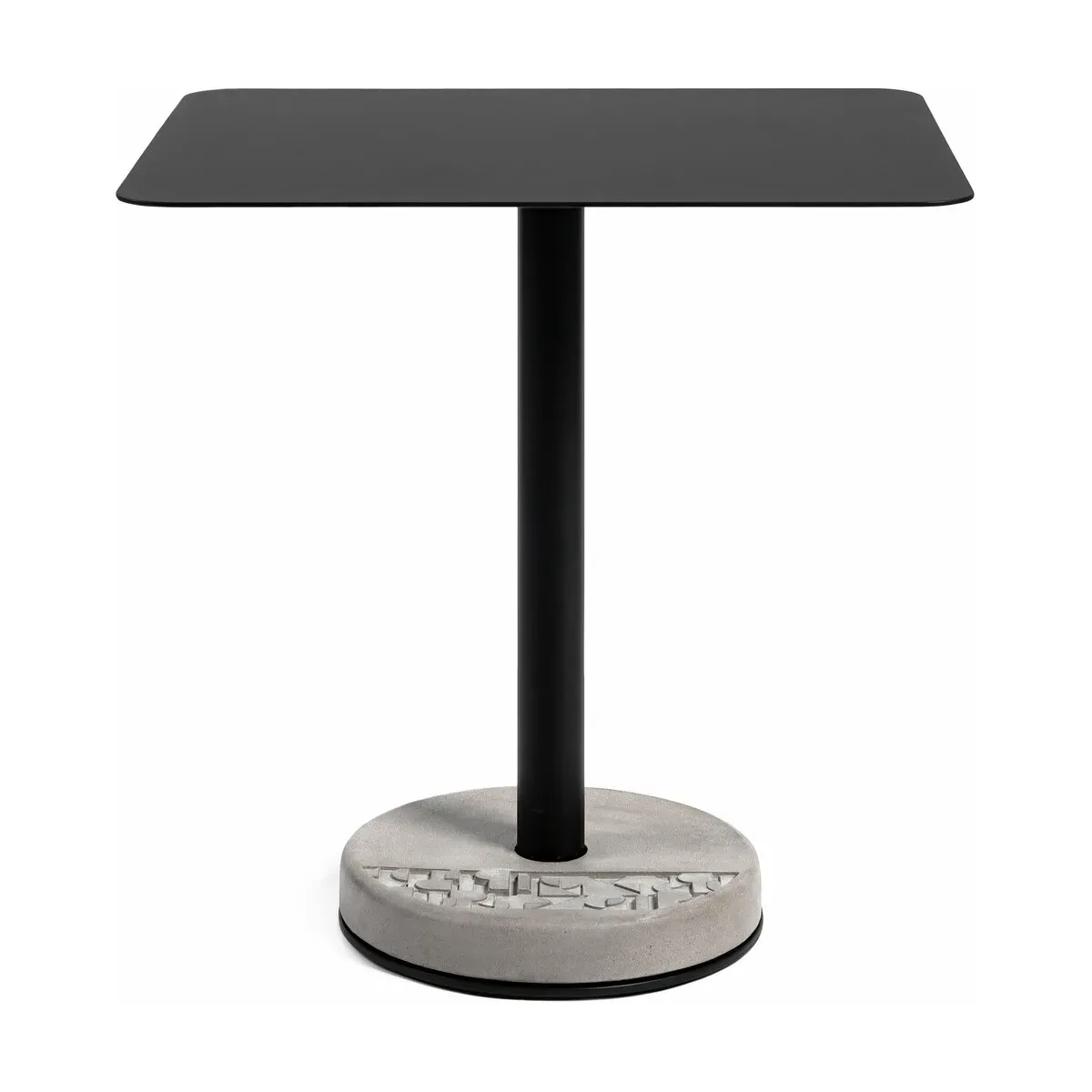 Table de bistro rectangulaire  noire Donut - Lyon Béton