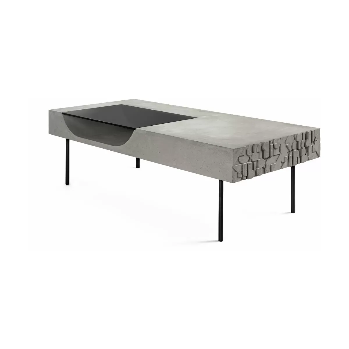 Table basse en béton et acier Curb - Lyon Béton