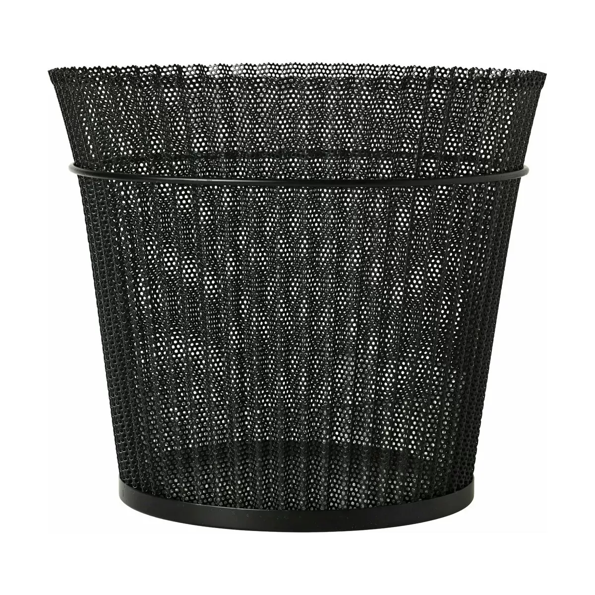 Pot de fleurs en tôle perforée noire 27 cm Matégot - Gubi