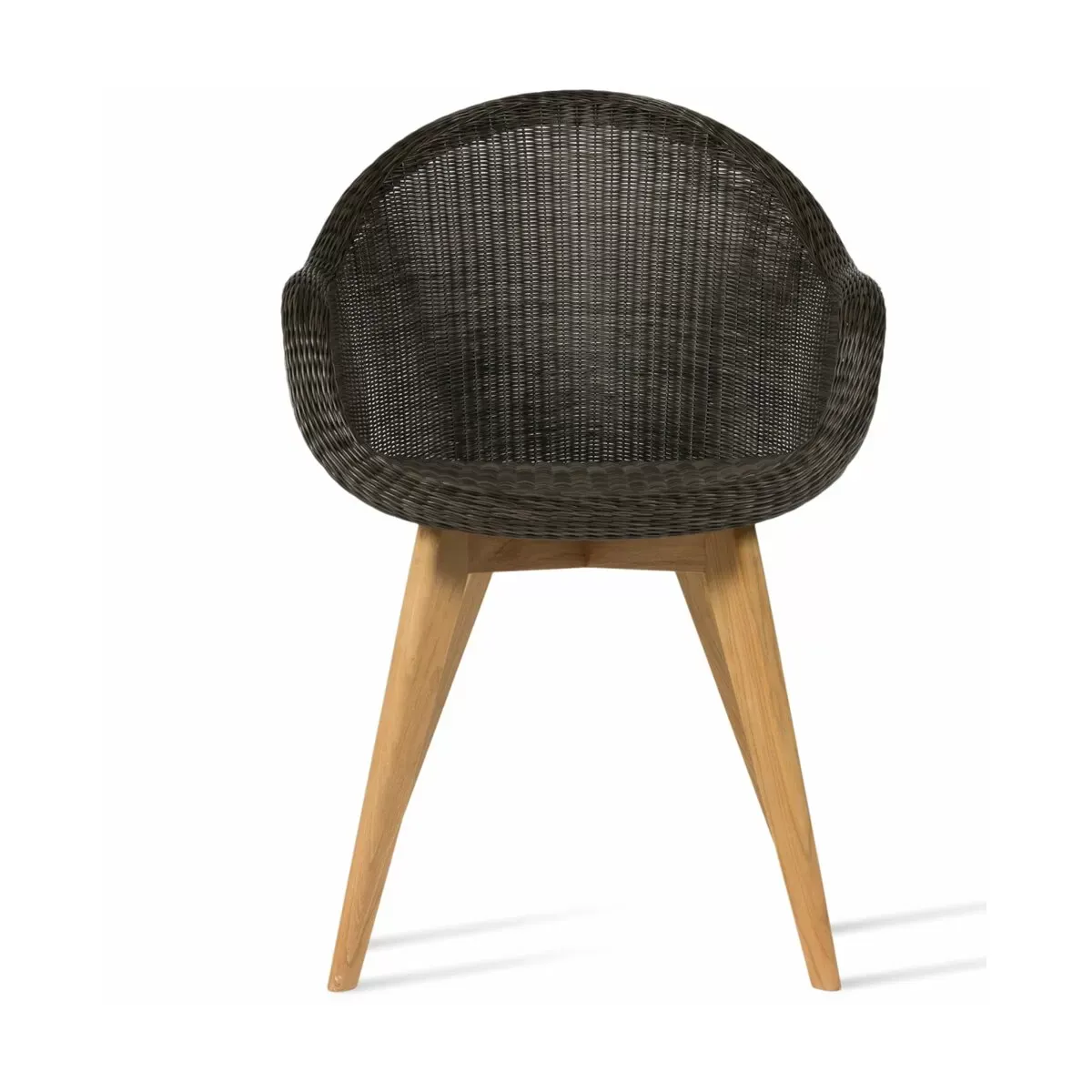 Chaise de repas extérieur teck massif noir Edgard - Vincent Sheppard