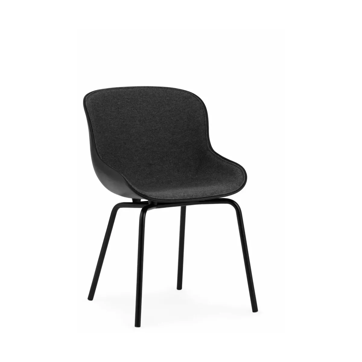 Chaise en acier peint et pp avec tissu noir Hyg - Normann Copenhagen