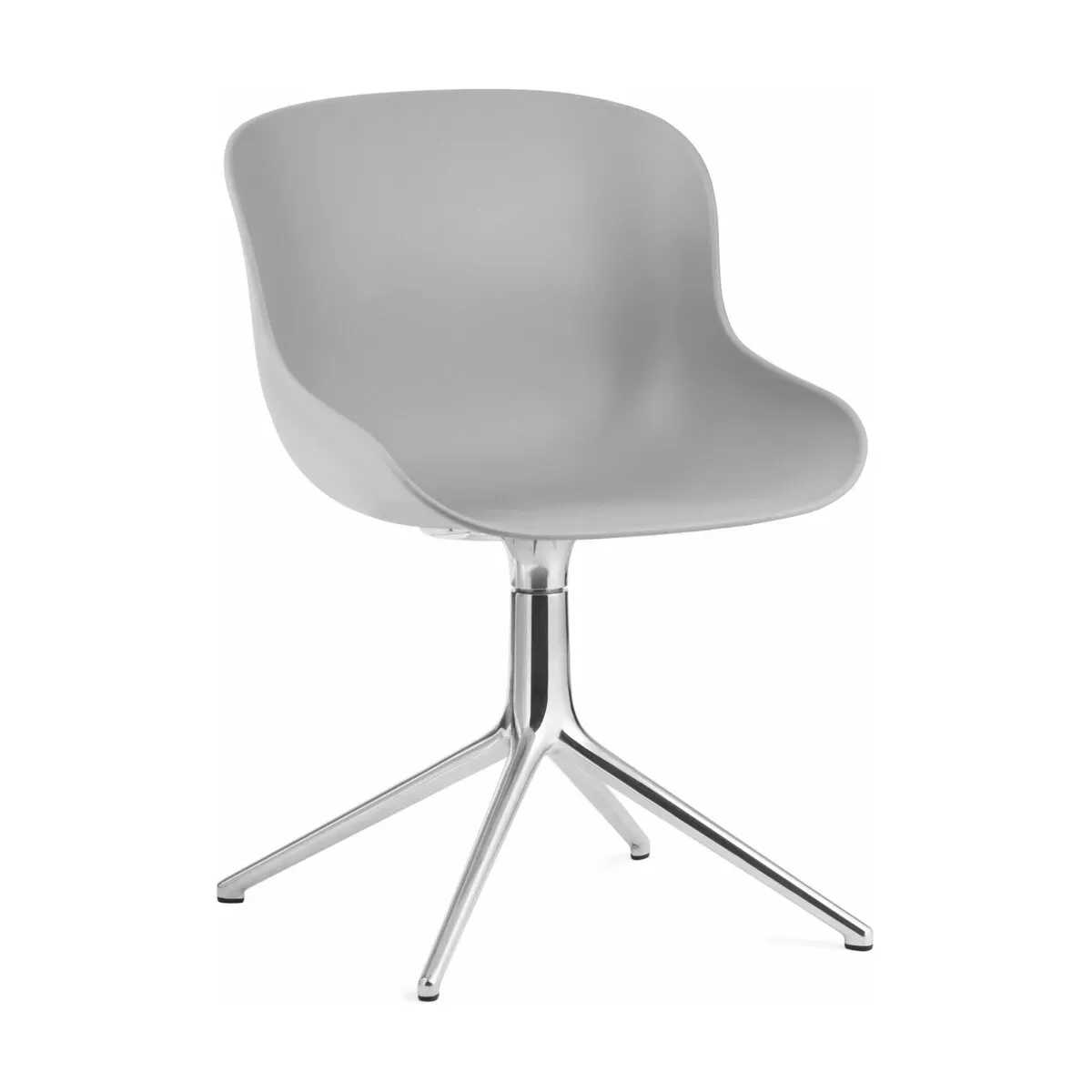 Chaise pivotante 4 pieds en aluminium et pp gris Hyg - Normann Copenhagen