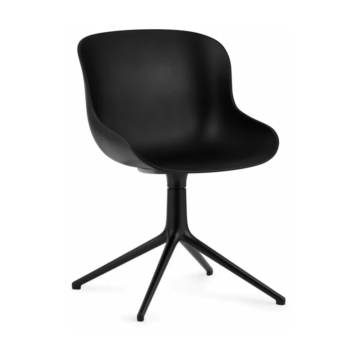Chaise pivotante 4 pieds en aluminium noir et pp noir Hyg - Normann Copenhagen