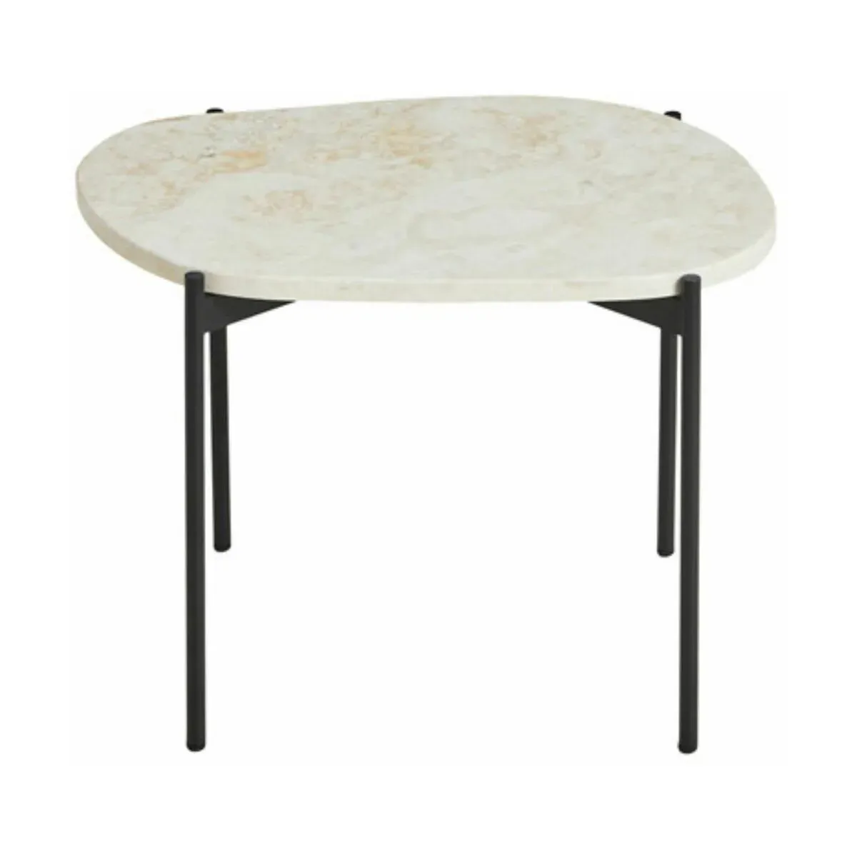 Table d'appoint travertin ivoire 57,2 x 40,5 cm La Terra - Woud