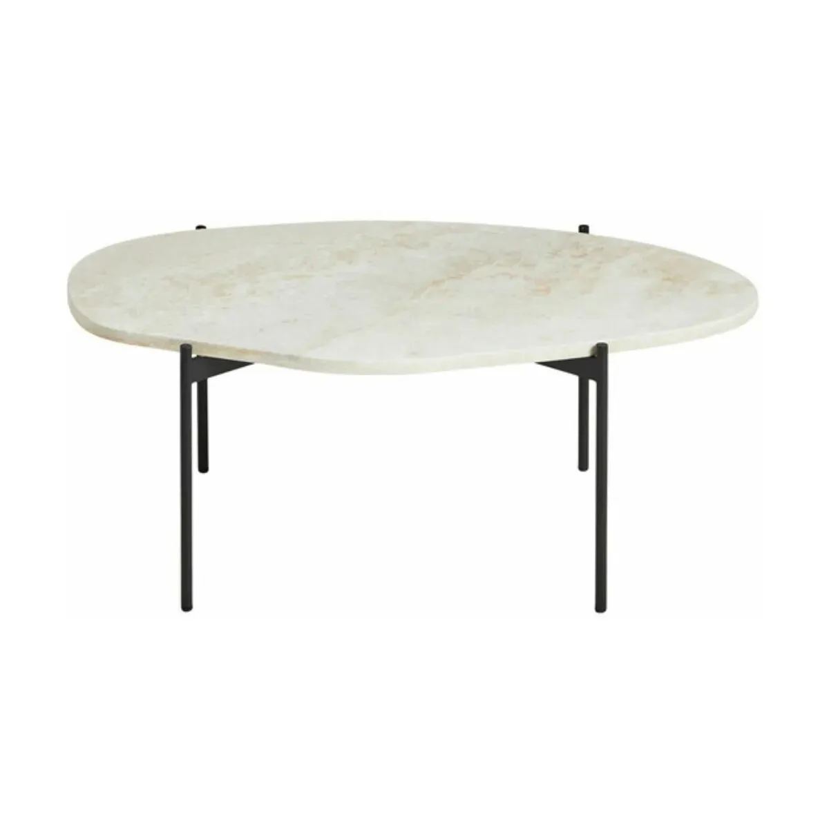 Table d'appoint travertin ivoire 95 x 54 cm La Terra - Woud
