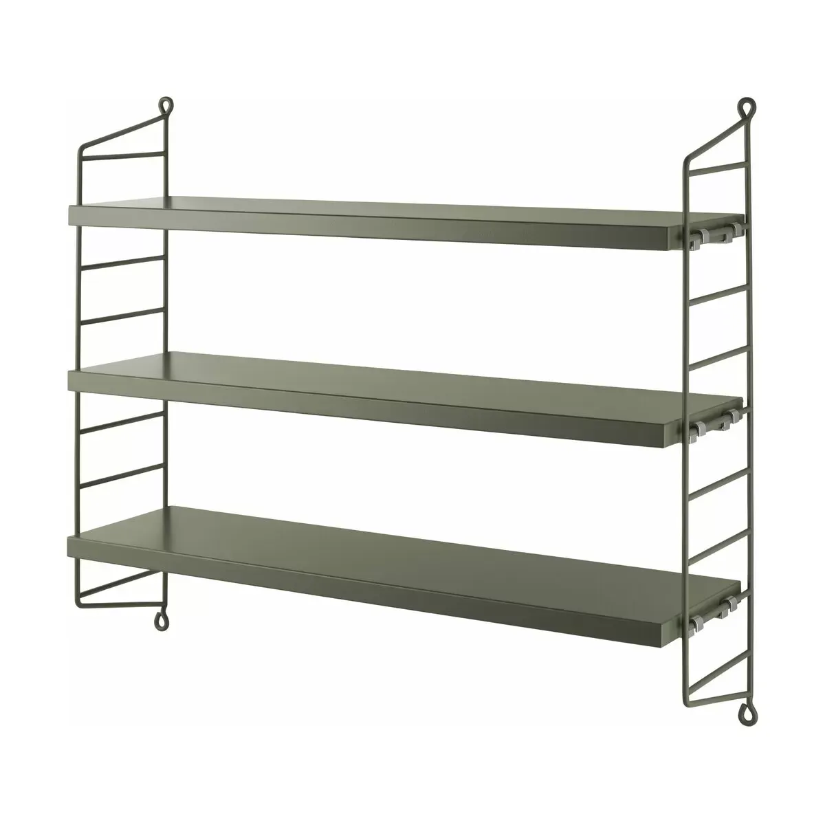 Etagères en acier olive String Pocket - String furniture