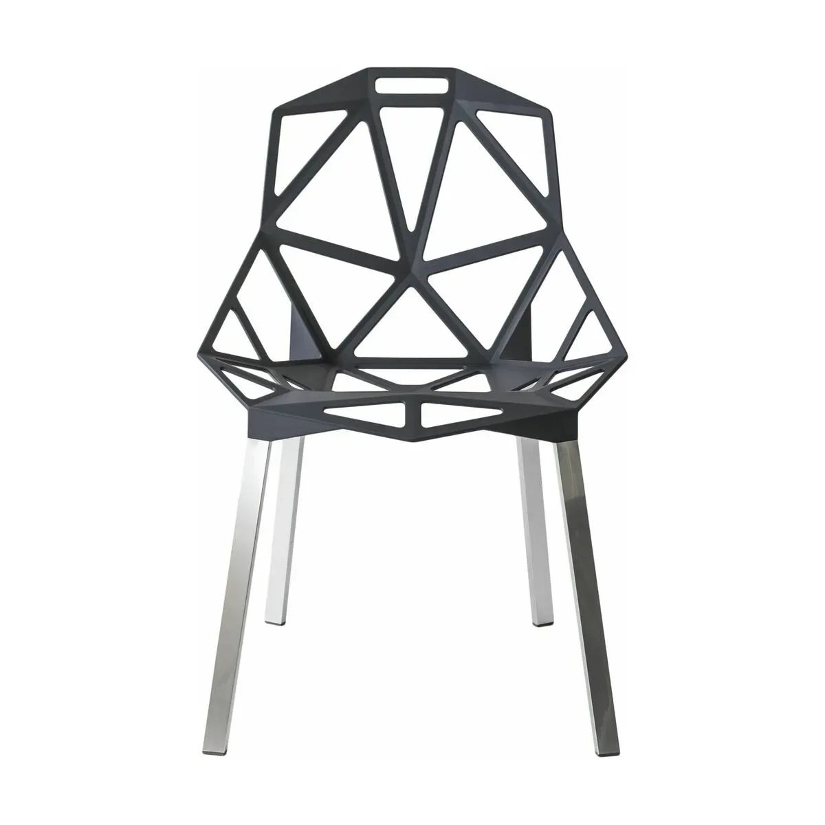 Chaise en aluminium gris pieds gris One - Magis