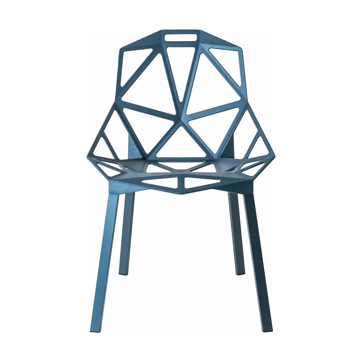 Chaise en aluminium bleue One - Magis