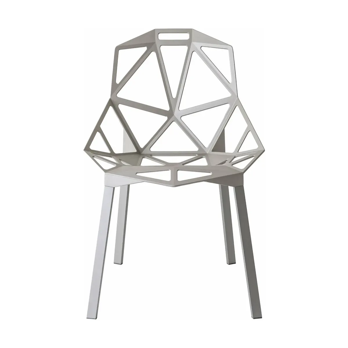 Chaise en aluminium gris clair One - Magis