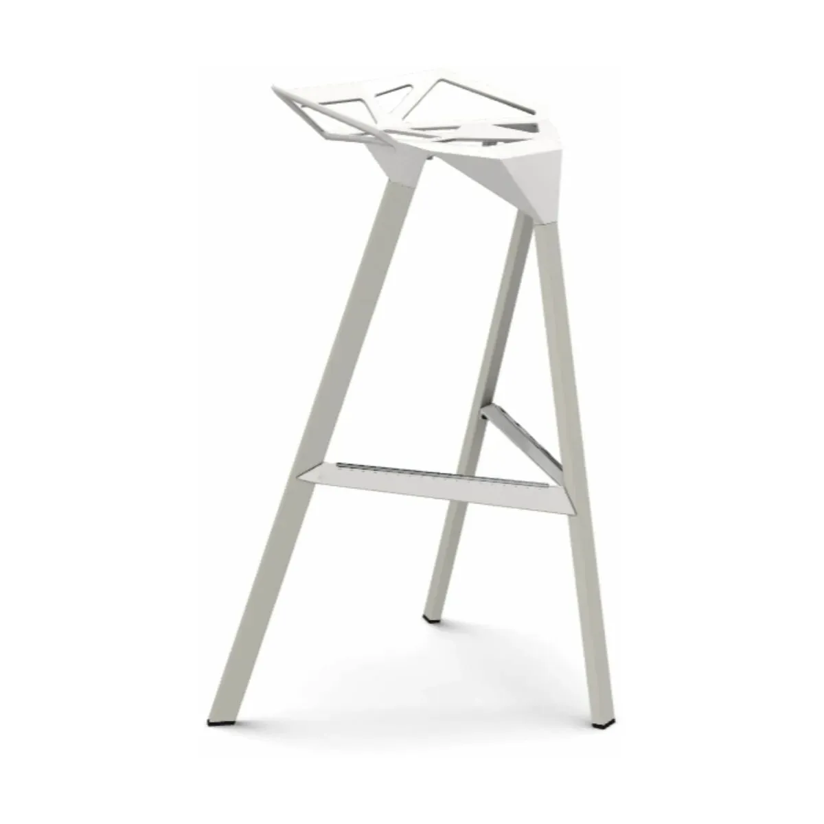 Tabouret en aluminium blanc 77 cm One - Magis