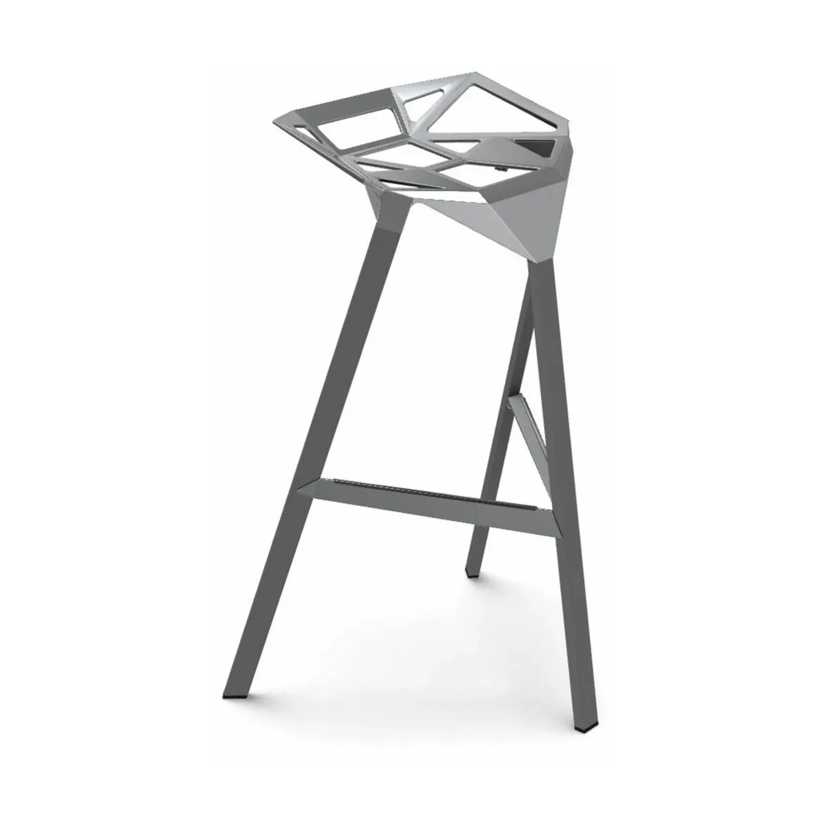 Tabouret en aluminium gris 77 cm One - Magis