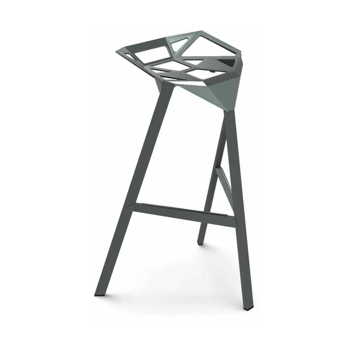 Tabouret en aluminium vert gris 77 cm One - Magis