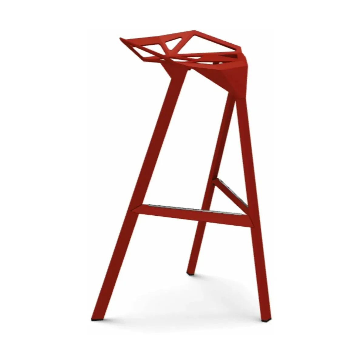Tabouret en aluminium rouge 77 cm One - Magis