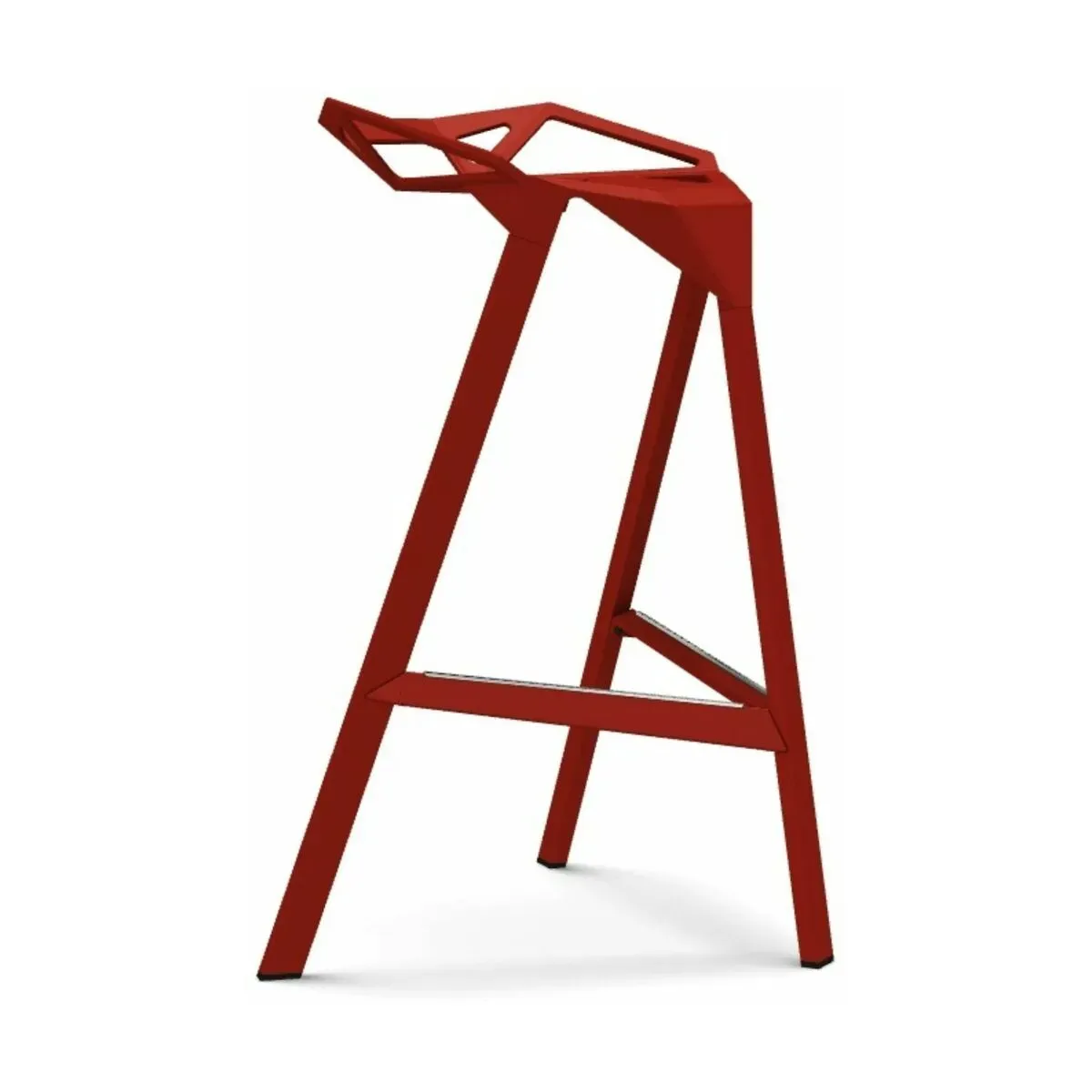 Tabouret en aluminium rouge 67 cm One - Magis
