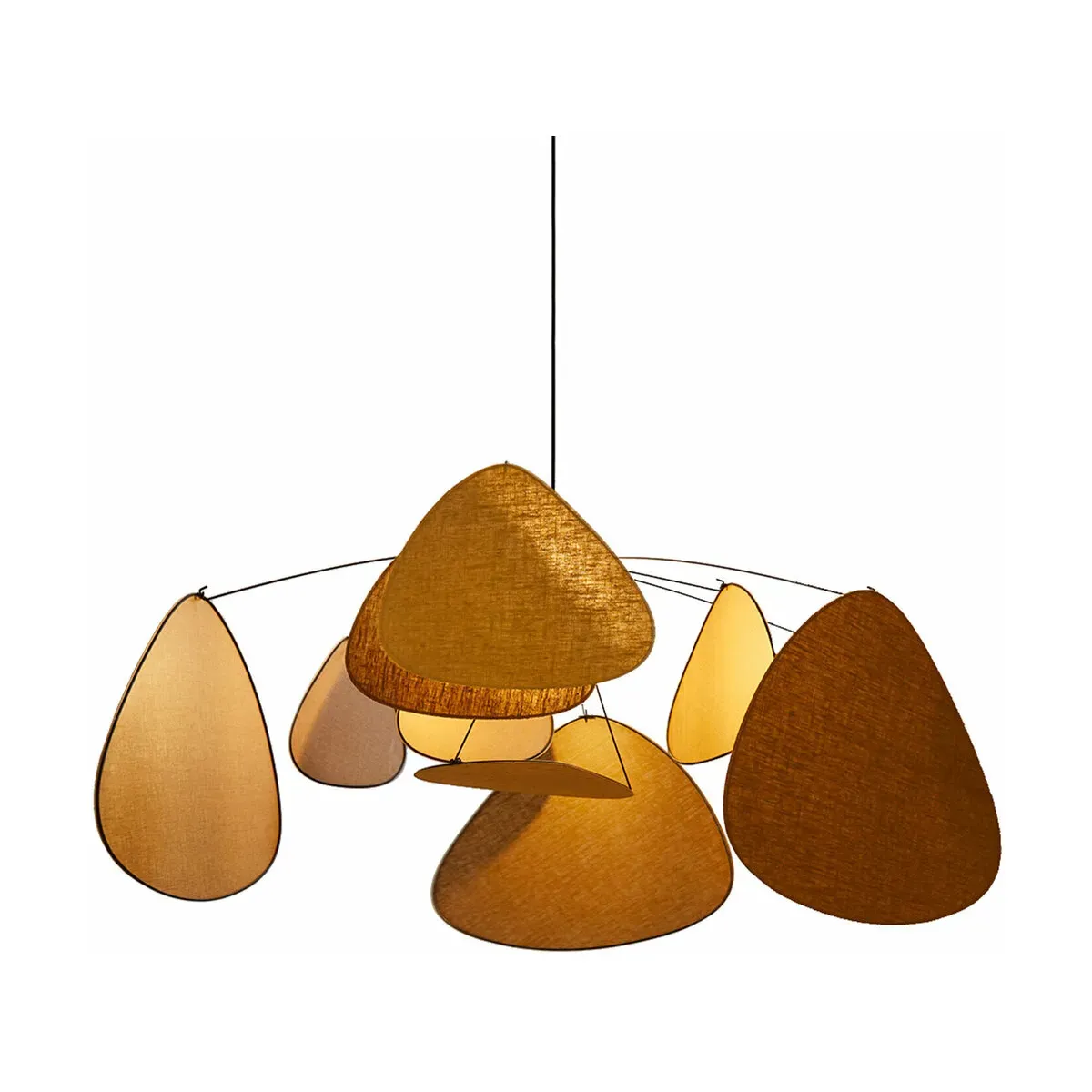 Suspension en lin curry et noire 110 cm Screen - The Cool Republic x Market set