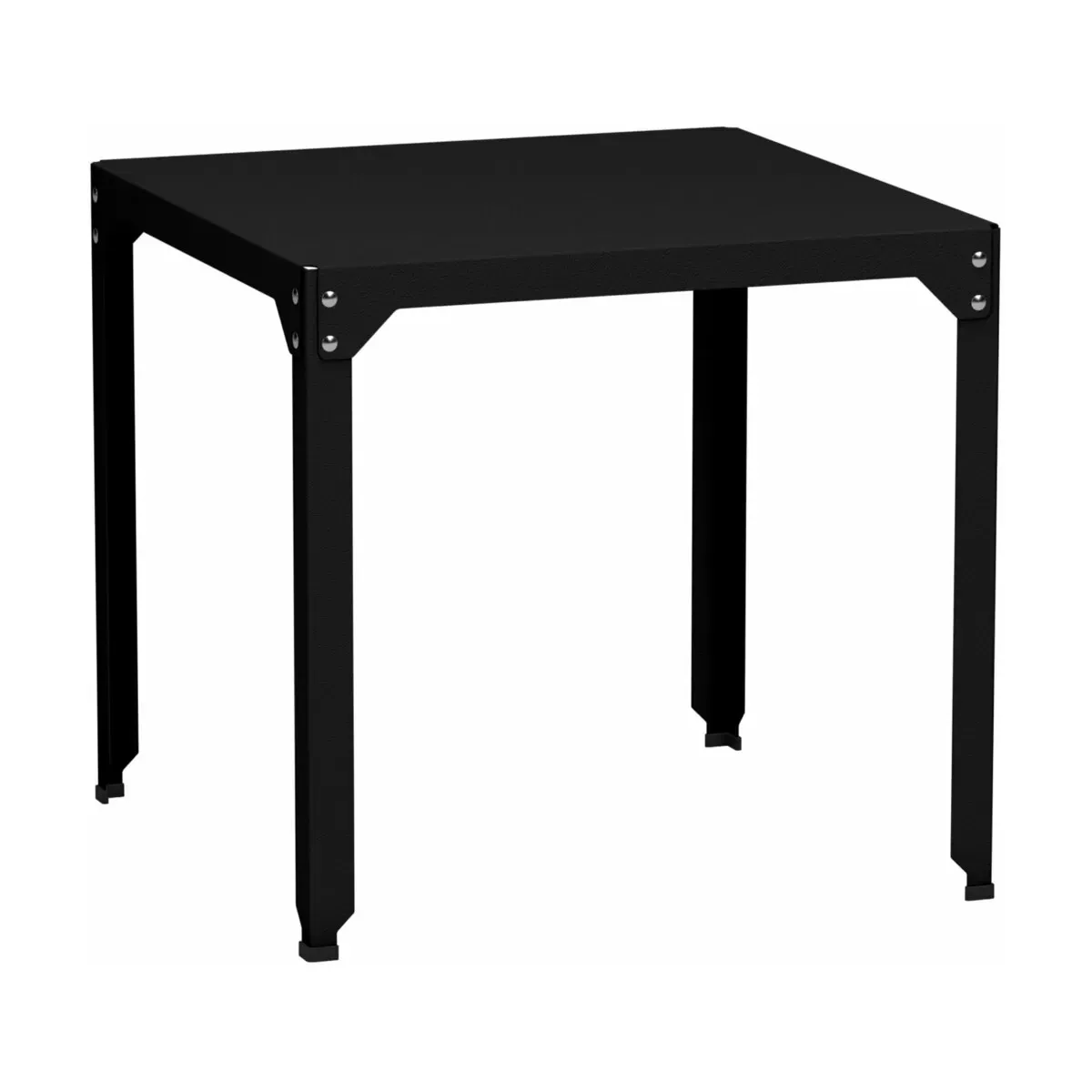 Table carrée en acier mat noir mat 79 cm Hegoa - Matière Grise