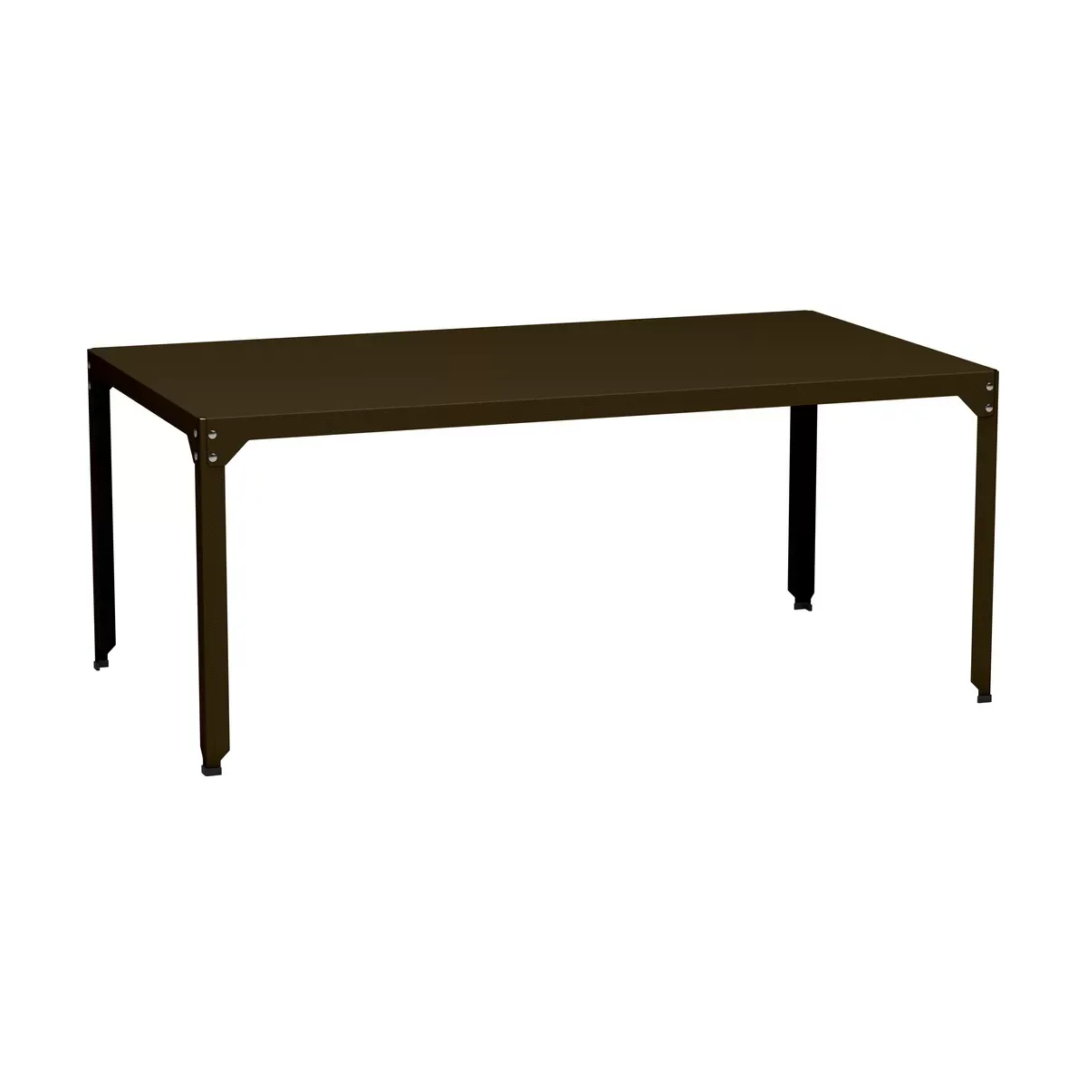 Table rectangulaire en acier mat bronze 100 cm Hegoa - Matière Grise