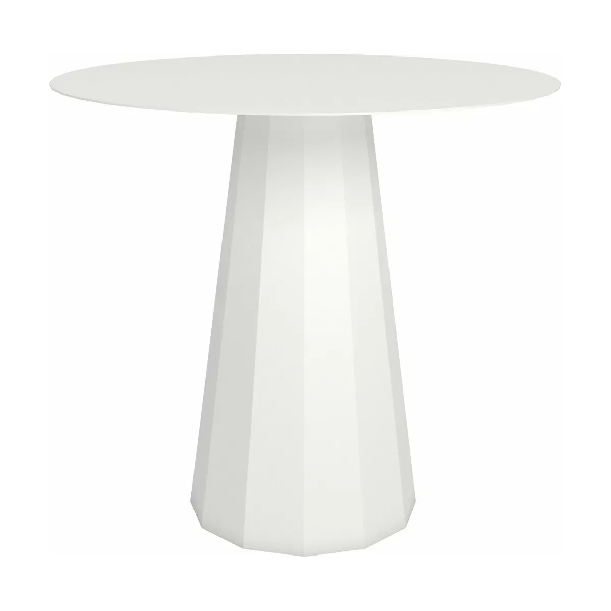 Table ronde en acier mat blanche 80 cm Ankara - Matière Grise