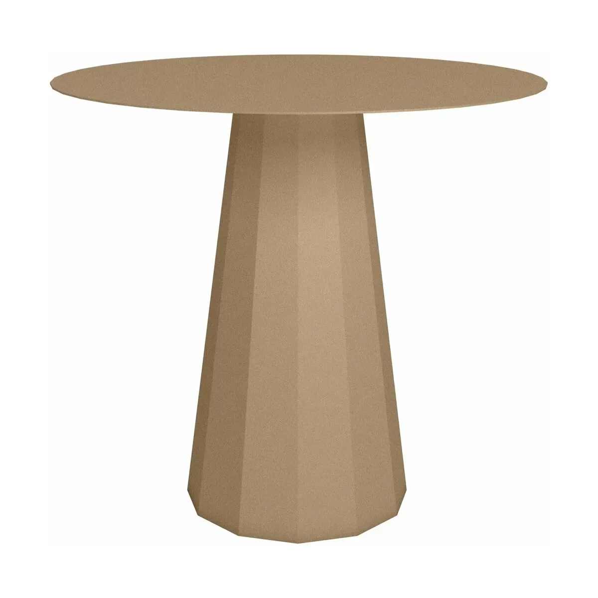 Table ronde en acier mat sable 80 cm Ankara - Matière Grise